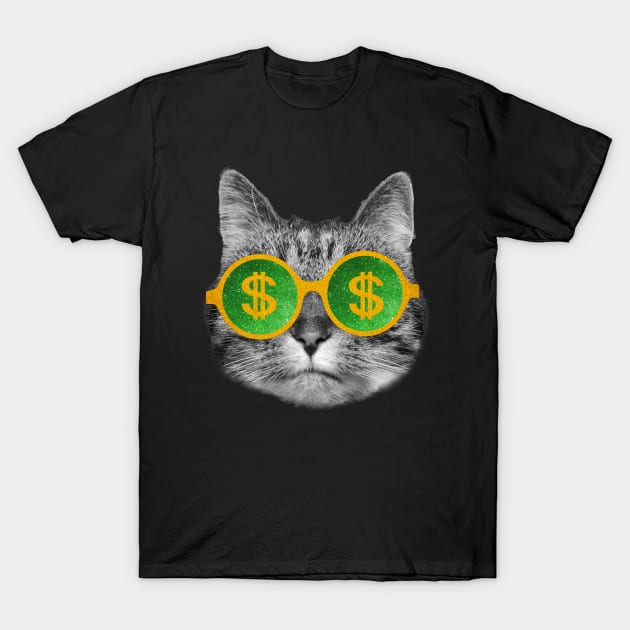 Rich cash money cat T-Shirt by Purrfect